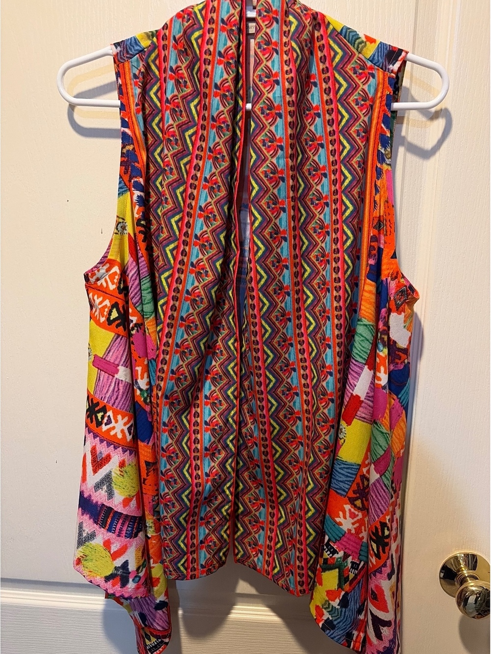 Soft Surroundings Colorful Patterned Sleeveless Vest
